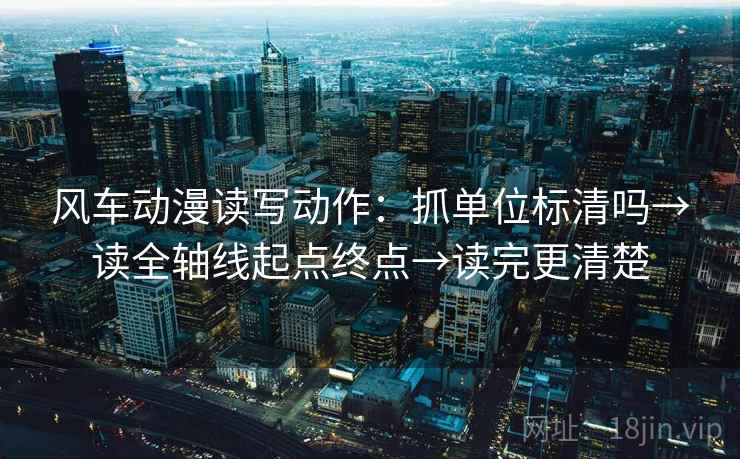 风车动漫读写动作：抓单位标清吗→读全轴线起点终点→读完更清楚