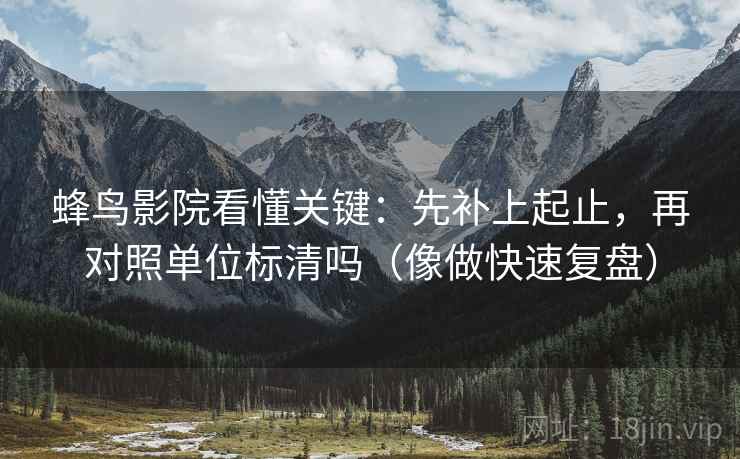 蜂鸟影院看懂关键：先补上起止，再对照单位标清吗（像做快速复盘）